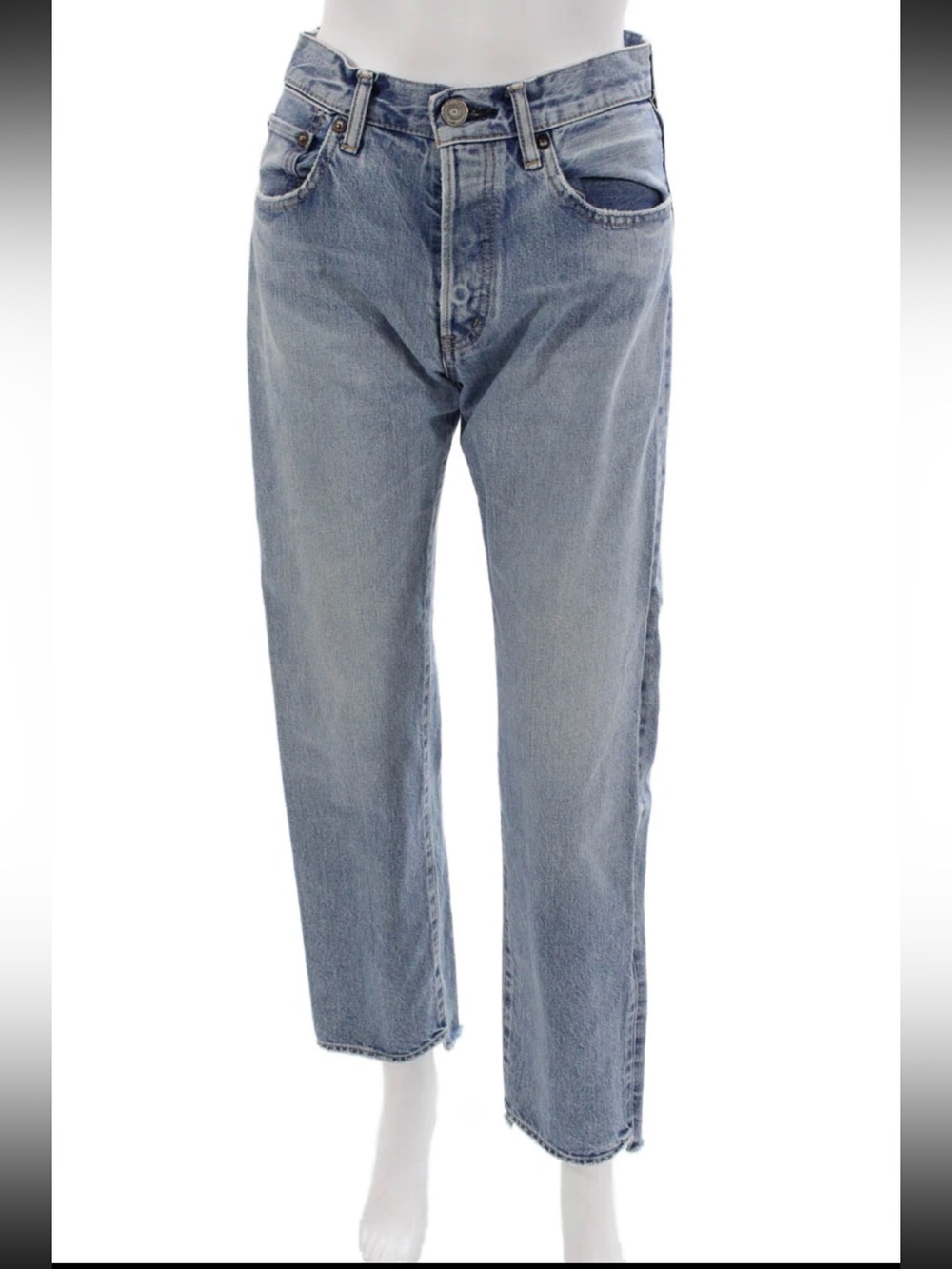 Moussy Light Wash Relaxed Straight Jeans